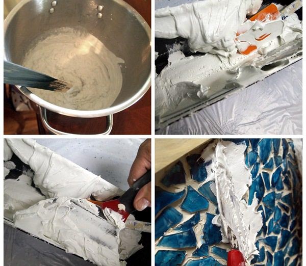 Необычная идея: фартук для кухни или ванной из битого стекла. Смотрится очень оригинально Необычная идея: фартук для кухни или ванной из битого стекла. Смотрится очень оригинально