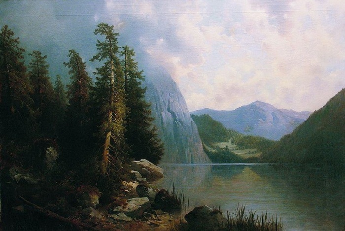 «Озеро в горах» 1860-е. Автор: А.И. Мещерский. «Озеро в горах» 1860-е. Автор: А.И. Мещерский.