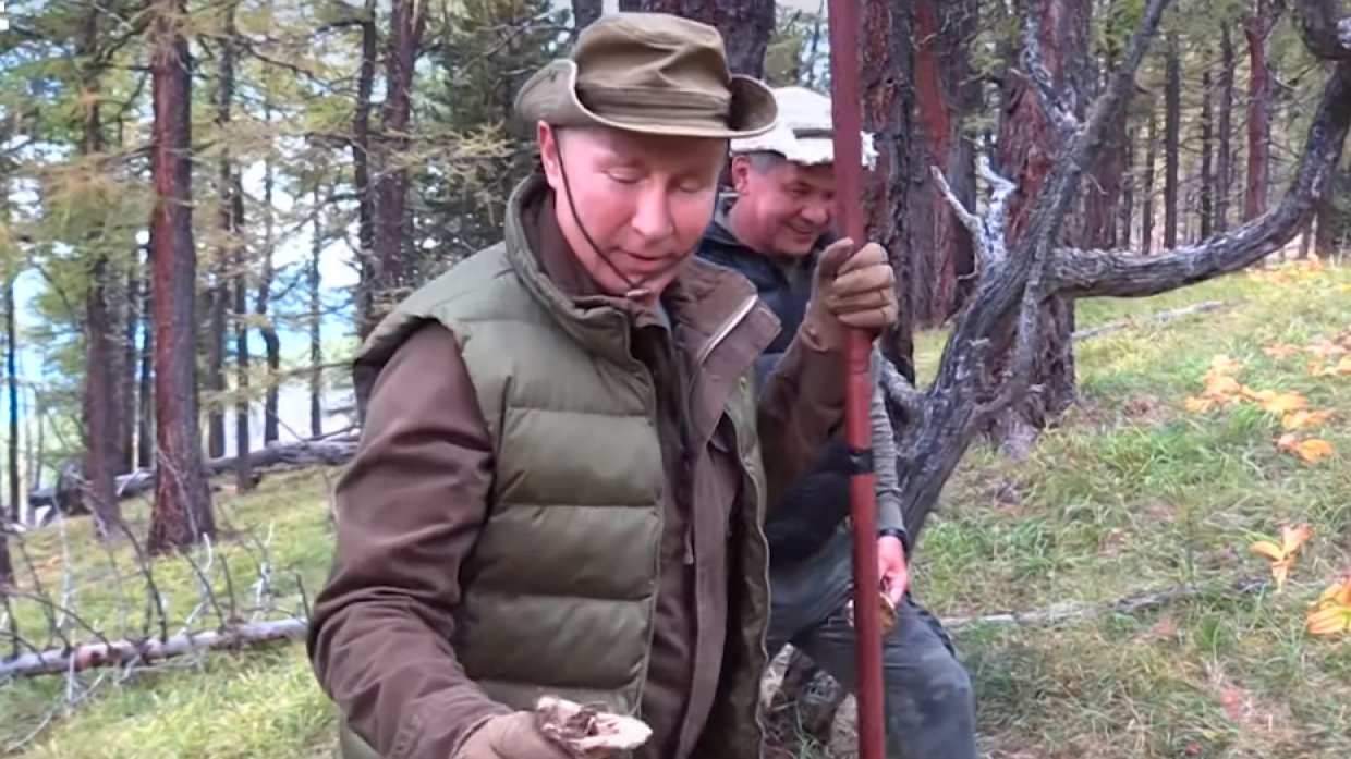 Путин и Шойгу в тайге 2019