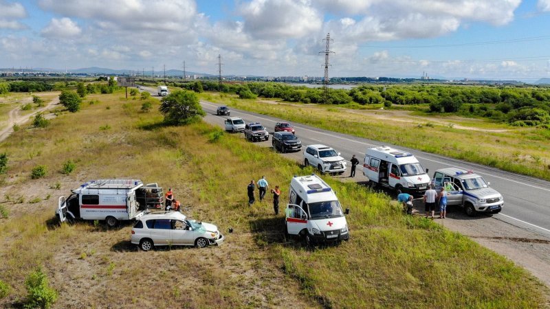 Авария дня. Пьяный водитель устроил ДТП во время обгона в в Хабаровском крае