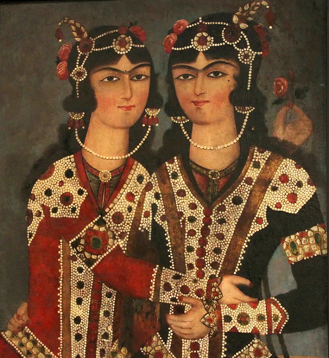 Портрет двух сестёр. Каджарская живопись: окно в жизнь и моду мусульманских гаремов прошлых столетий