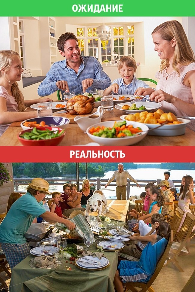 Идеальная семейная жизнь: ожидание vs. реальность Идеальная семейная жизнь: ожидание vs. реальность