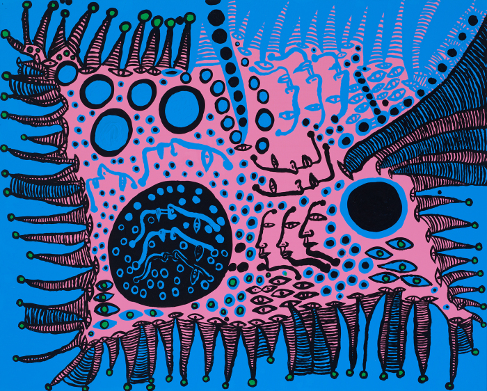 Сказка в синем, это моя жизнь. Автор: Yayoi Kusama. 88-летняя художница пол жизни провела в сумасшедшем доме, а сейчас за её картины платят по 5 млн. долларов