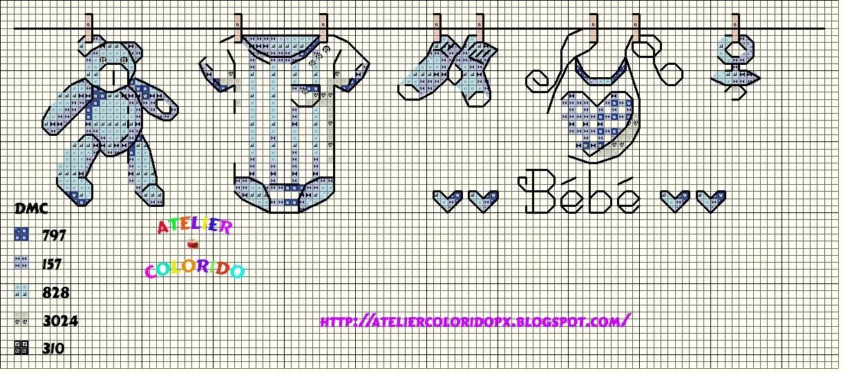 Схема для вышивки метрики для малышей Схема для вышивки метрики для малышей