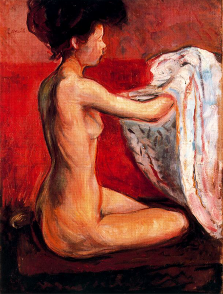 Э. Мунк, "Парижская обнаженная", 1896