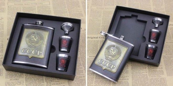 Фляга со стопками Что подарить папе на Новый год: Фляга со стопками