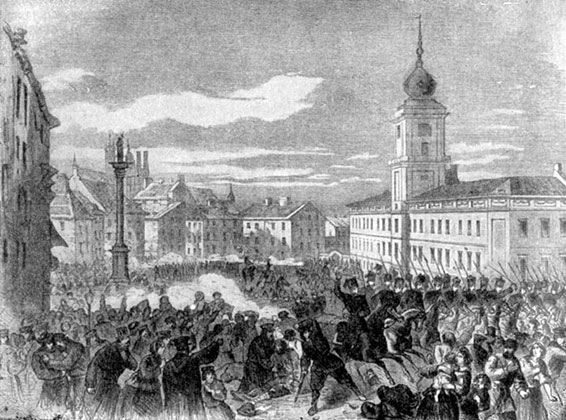 Разгон народной демонстрации в Варшаве 8 апреля 1861 года