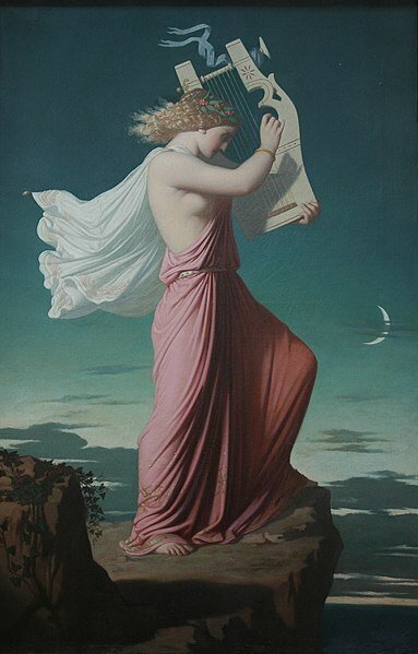 Леопольд Бурте. "Сапфо, играющая на лире". 1856