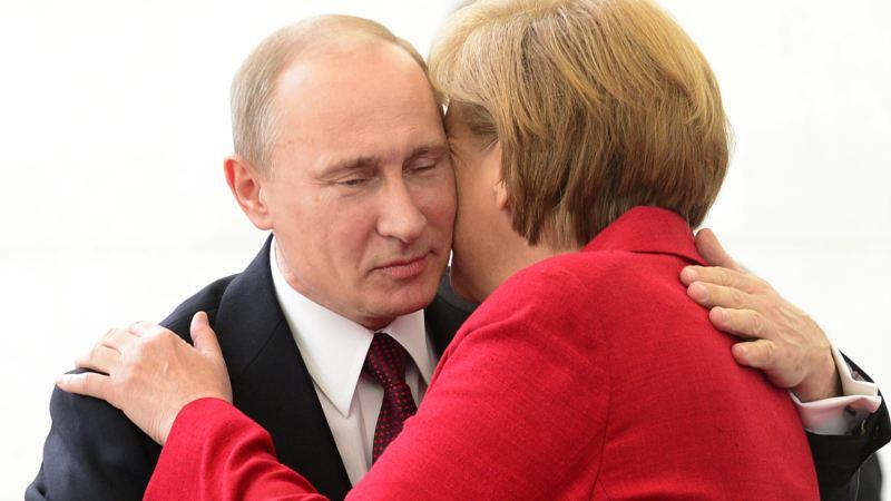 Встреча агента А. Меркель с В.В. Путиным...