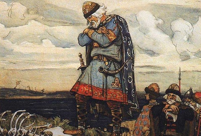 Никто не знает, кто и как правил полянами, древлянами, словенами и кривичами до князя Игоря, деда Владимира. Новая династия стёрла память о славянских прешественниках. Вещий Олег на картине Виктора Васнецова. Рогволодович, а не Рюрикович: Почему князь Ярослав Мудрый не любил славян и не щадил своих братьев