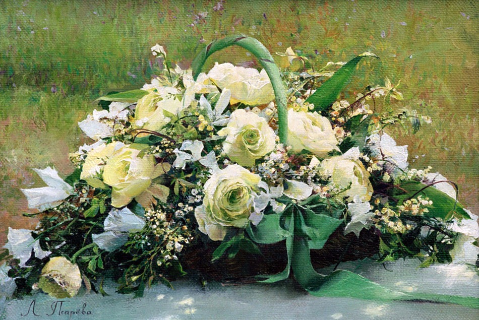 Роскошные цветы как признание в любви — прекрасные натюрморты Псаревой Ларисы