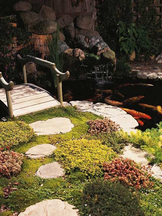 Дизайн сада из натурального камня