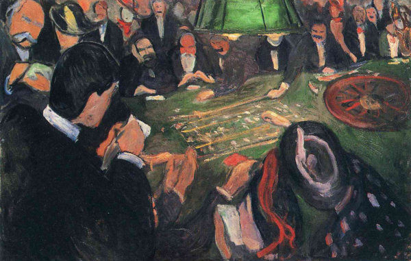 Э. Мунк, "За рулеткой", 1892