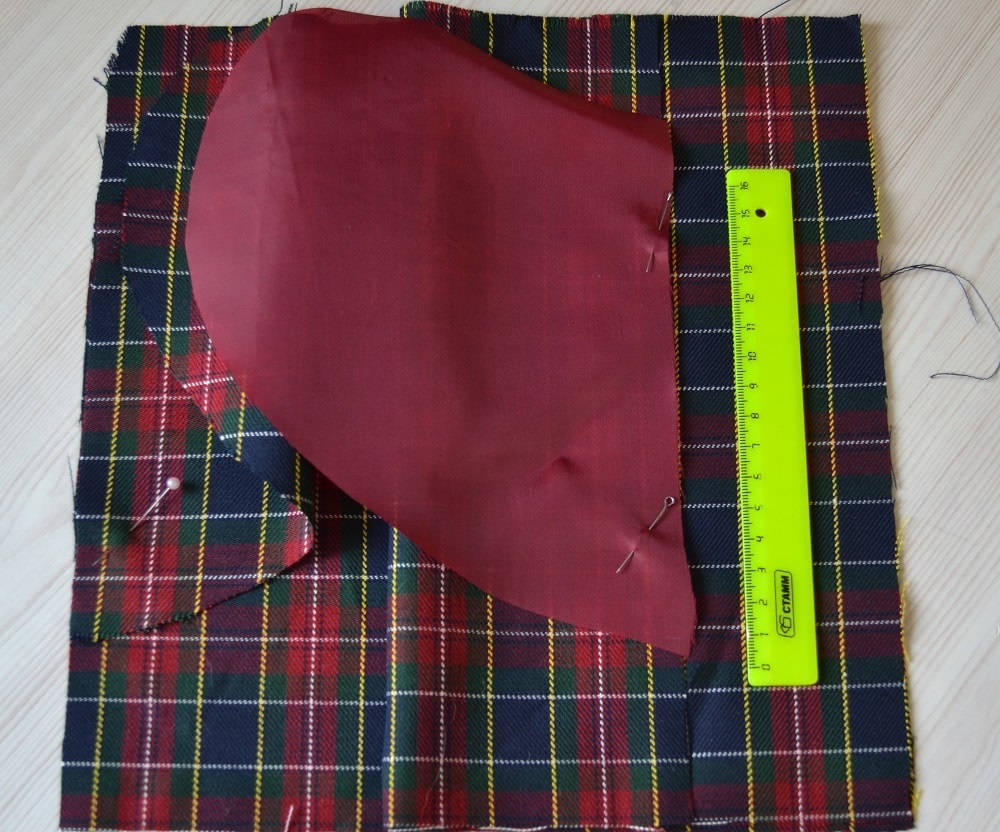 Обработка внутреннего бокового кармана платья, шаг 4