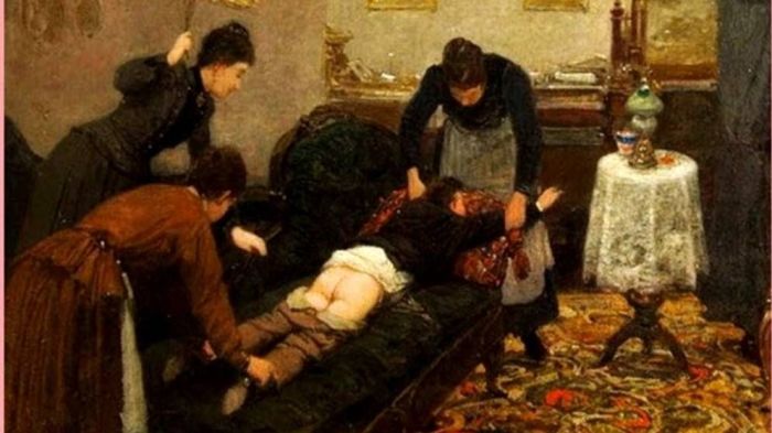 Художник П. Ковалевский. Порка. Художник П. Ковалевский. Порка.