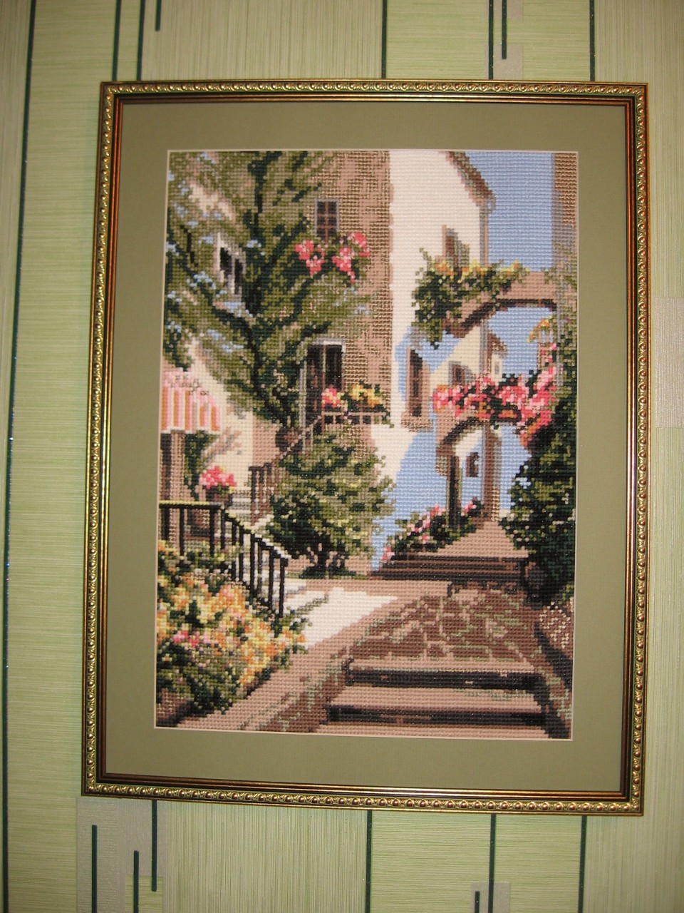 Вышивка итальянские дворики крестом