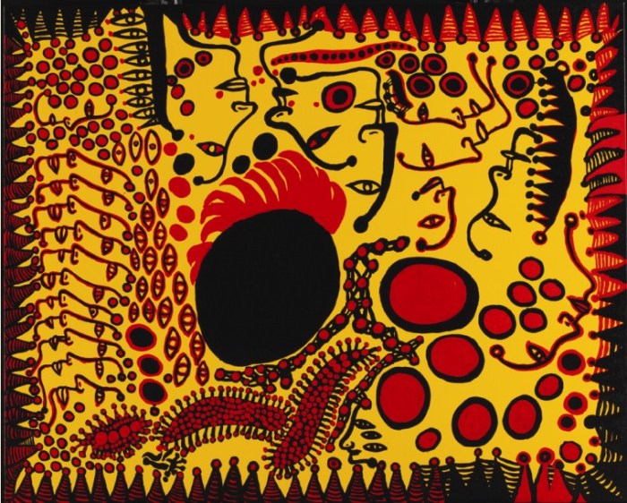 Сезон цветения. Автор: Yayoi Kusama. 88-летняя художница пол жизни провела в сумасшедшем доме, а сейчас за её картины платят по 5 млн. долларов