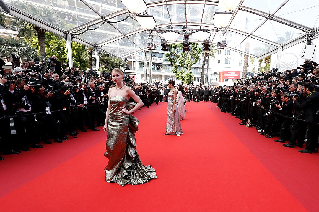 Эффектный выход актрисы на красной дорожке Канн испортило ее платье. Фото: REUTERS