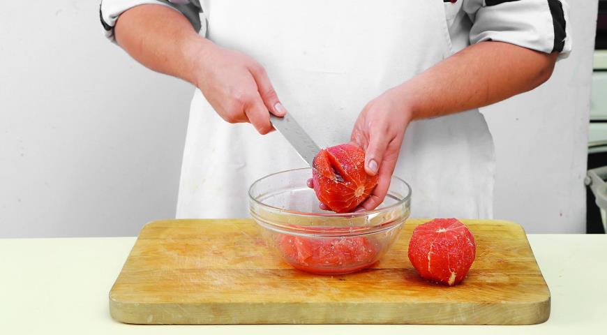 Салат из грейпфрутов с мятой. Шаг 3 Салат из грейпфрутов с мятой. Шаг 3