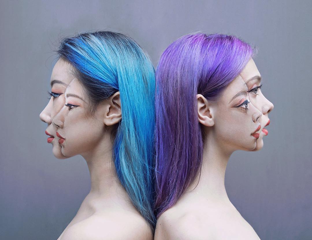 Прекрасные химеры: визажист из Кореи взрывает мозг оптическими иллюзиями макияжа