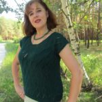 Вязание ажурного летнего топа диагональными дорожками Вязание ажурного летнего топа диагональными дорожками