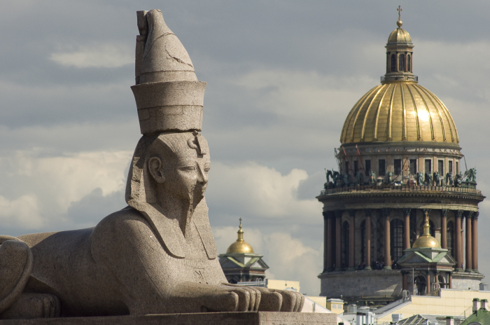 Сфинкс на Университетской набережной. Сфинкс на Университетской набережной.
