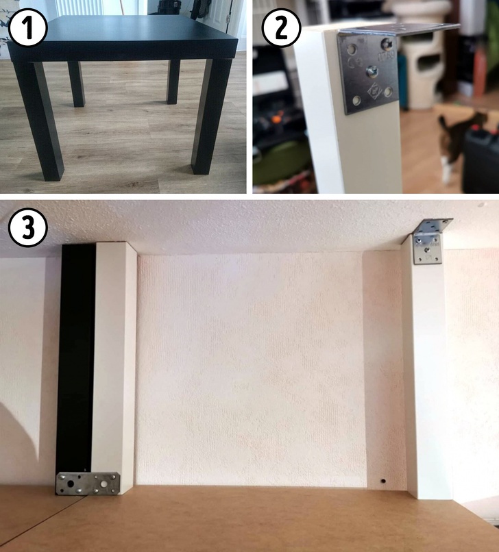 Столик ЛАКК на потолке (diy)