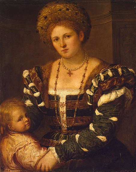 Париса Бордоне Женщина с ребенком. Костюм эпохи Высокого Возрождения Италия