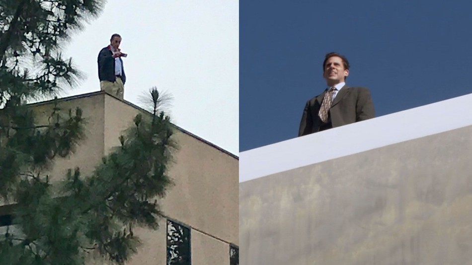 Darrell Issa vs Michael Scott on roof.