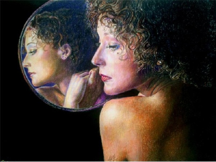 У зеркала. Автор: Мария Зелдис. У зеркала. Автор: Мария Зелдис.