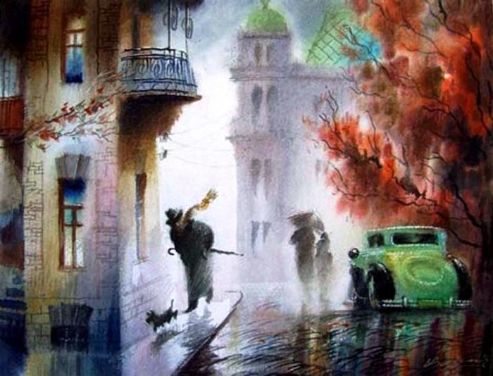 Моросит. Автор: Виктор Зелик. Моросит. Автор: Виктор Зелик.