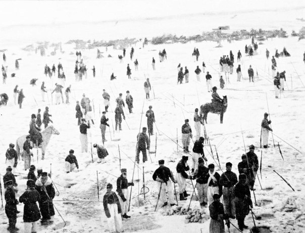 Зимняя рыбалка на реке Урал 1893 г.