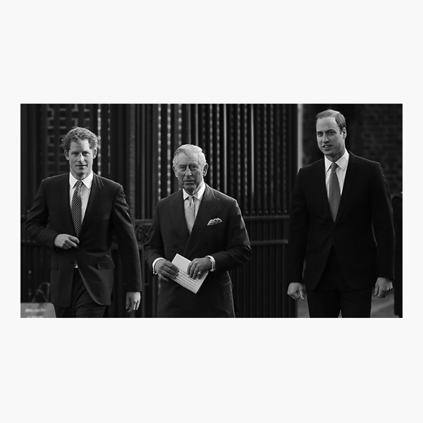 Чарльз, принц Уэльский, с сыновьями Гарри и Уильямом