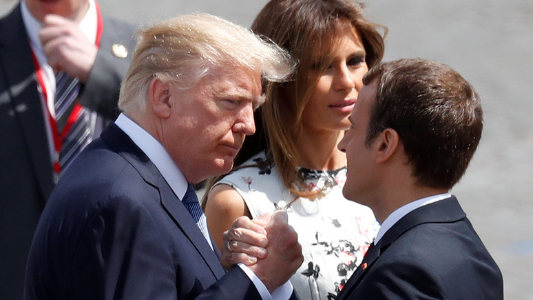 Чтобы Путин не думал, что Трамп славный, а Макрон - слабый Чтобы Путин не думал, что Трамп славный, а Макрон - слабый