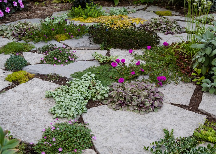 Дизайн сада из натурального камня — фото