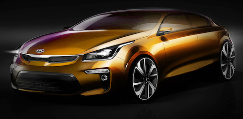 Новый Kia Rio для РФ: опубликованы первые официальные эскизы дизайна