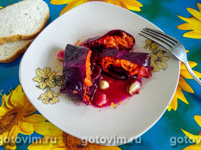 Закуска из красной капусты в маринаде. Фотография рецепта Закуска из красной капусты в маринаде. Фотография рецепта