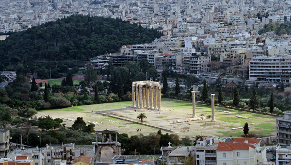Вид на Афины с высоты Акрополя. Архивное фото