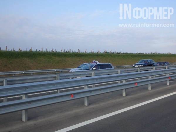 Эксклюзивные кадры запуска автомобильного движения на Крымском мосту