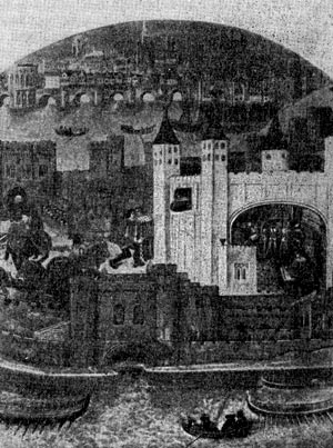 Лондонски Тауэр. Миниатюра. XV в.