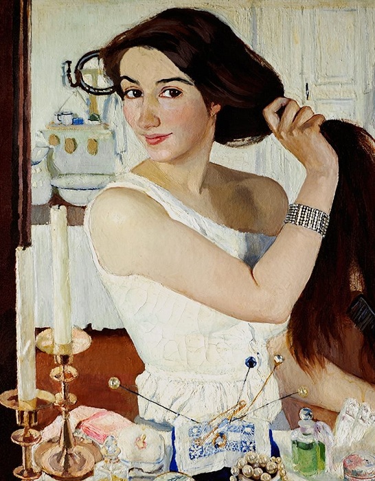 «Автопортрет с зеркалом». (1909). Автор: З.Е. Серебрякова. «Автопортрет с зеркалом». (1909). Автор: З.Е. Серебрякова.