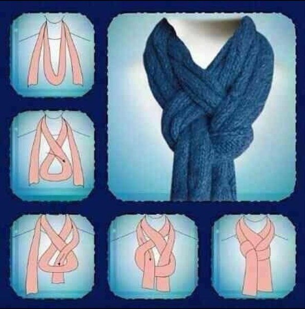 Интересный способ завязывать шарф