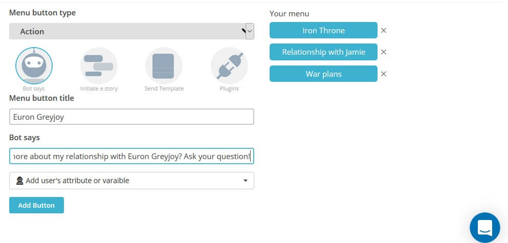 GoT_chatbot_botsify_adding_menu
