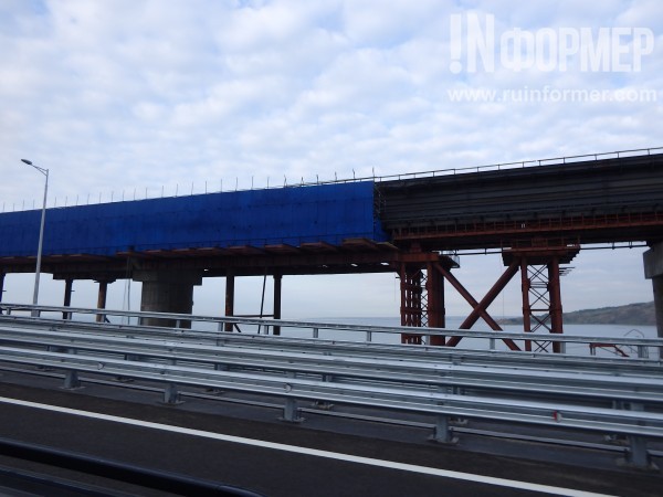 Эксклюзивные кадры запуска автомобильного движения на Крымском мосту