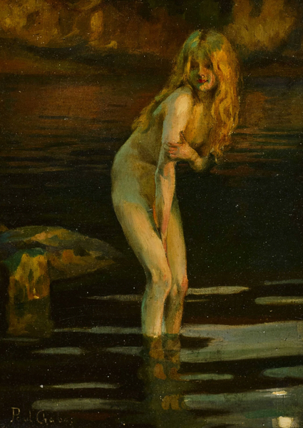 "В сумерках", холст, масло, 27x19 cm