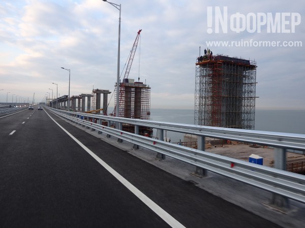 Эксклюзивные кадры запуска автомобильного движения на Крымском мосту