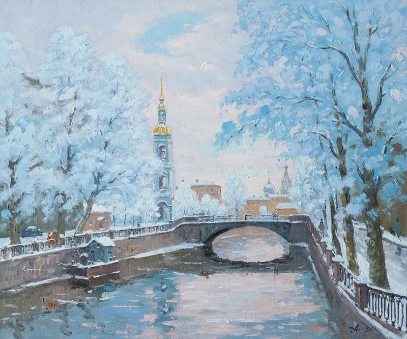 Зимний Петербург на картинах Александра Александровского