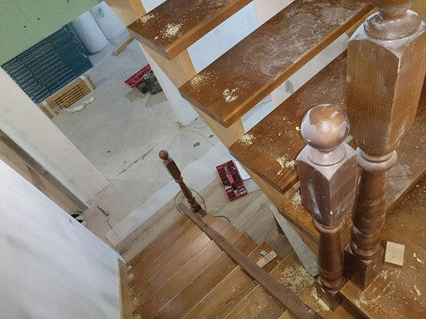 разметка установки балясин