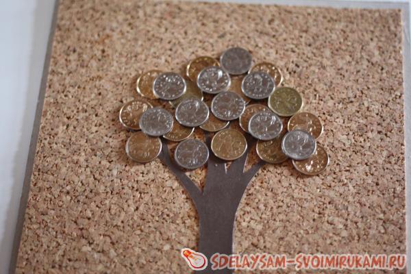 Денежное дерево из монет копеек
