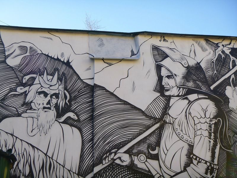 граффити, портрет, художник